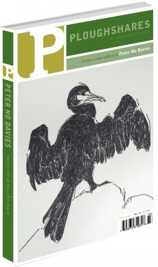 A journal cover with the drawing of a crow on a plain white background